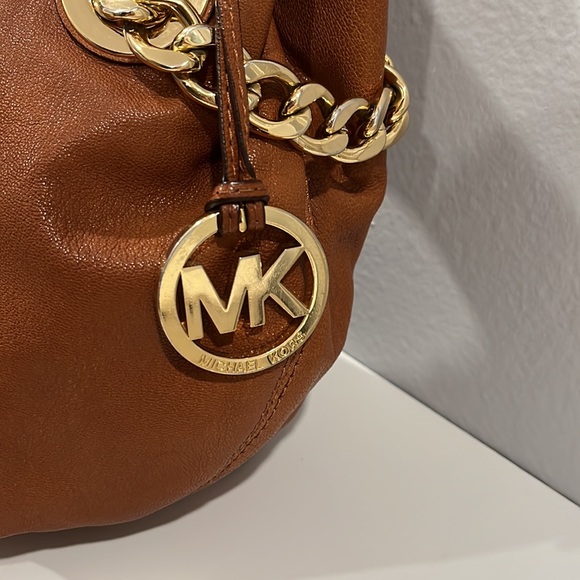 Michael Kors cognac leather purse - Picture 3 of 9
